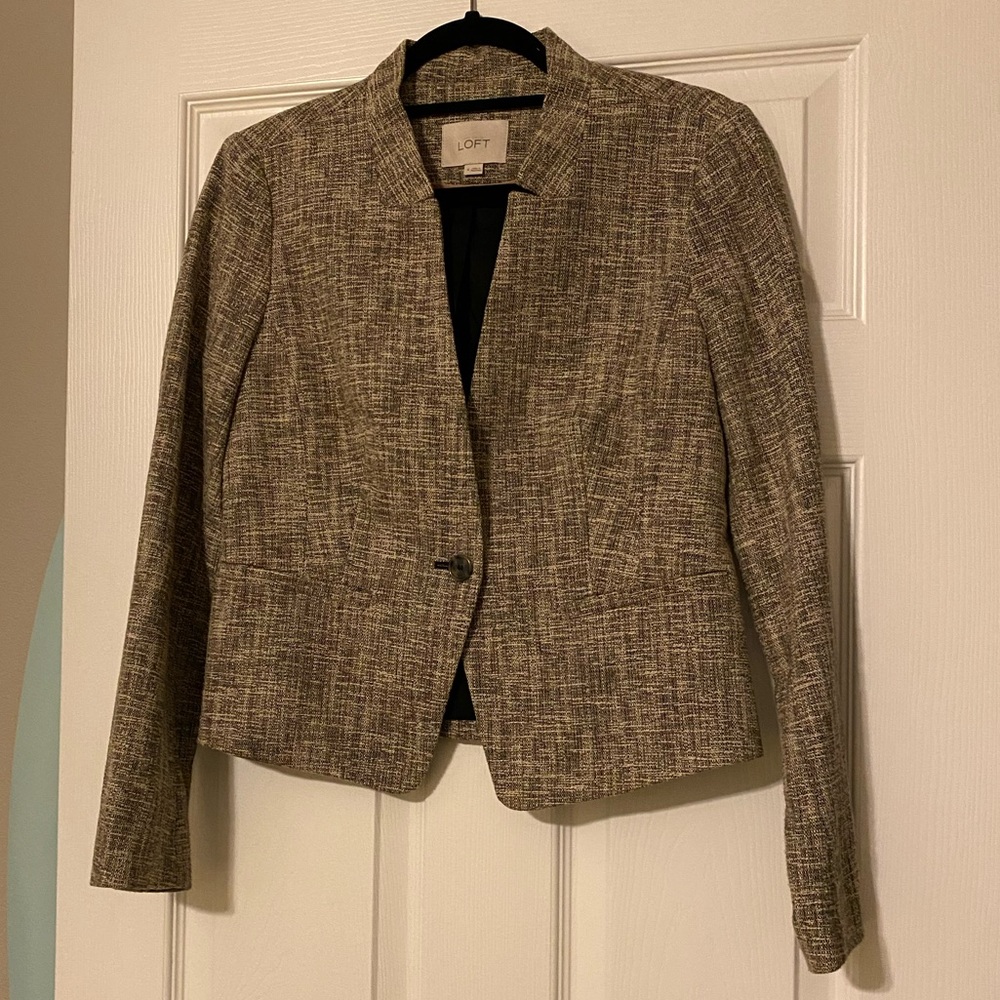 Loft tweed blazer with lining